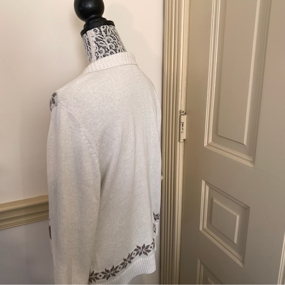 Vintage Zip Up Boho Christmas Sweater SZ XL - Picture 9 of 13